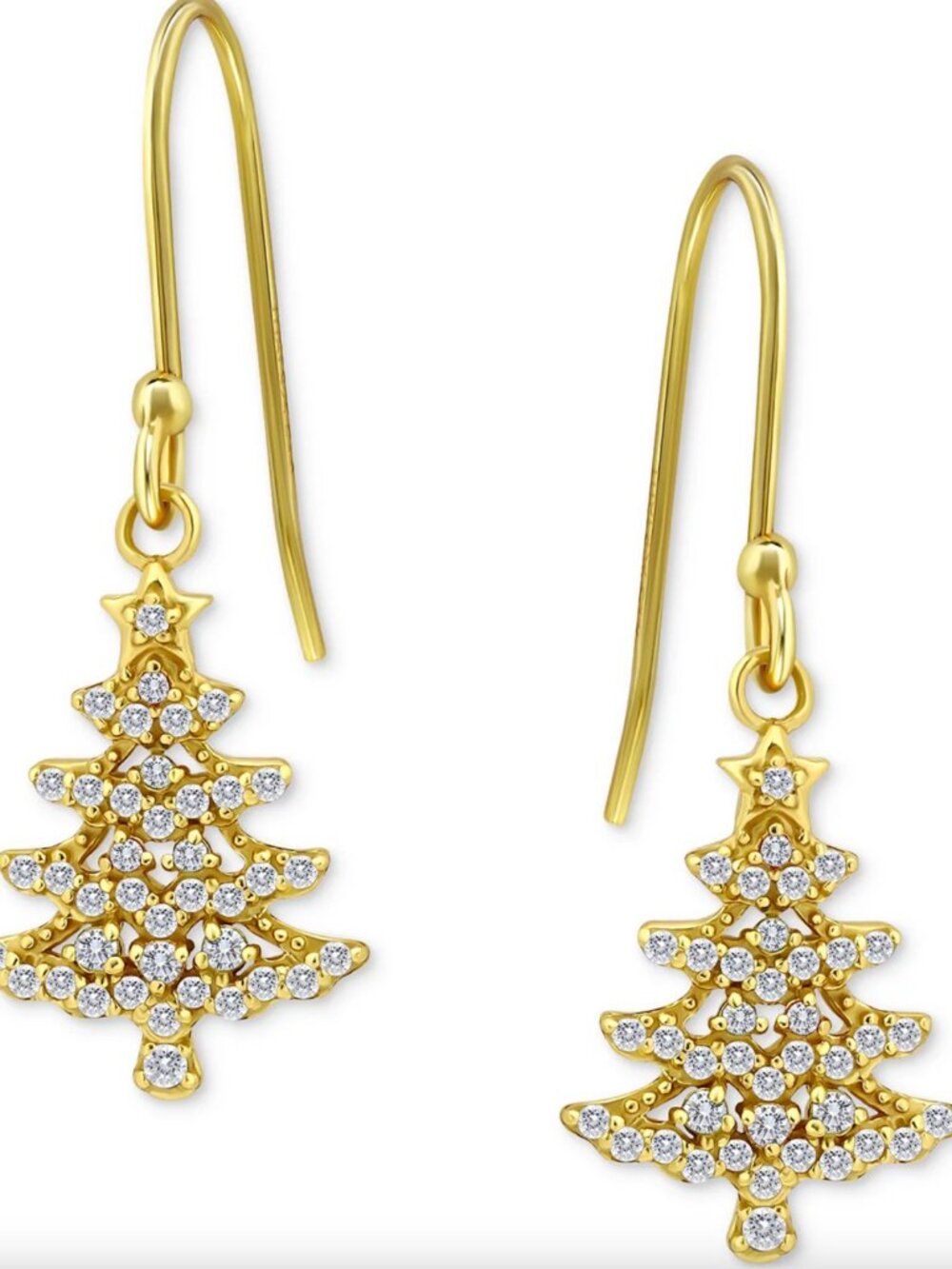 Giani Bernini Cubic Zirconia Christmas Tree Drop Earrings